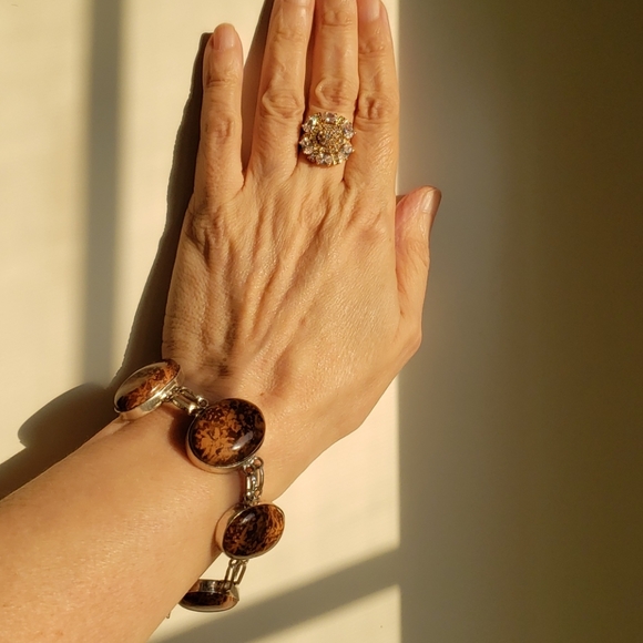 Bracelet,  handmade natural gemstone and silver. - Picture 2 of 6